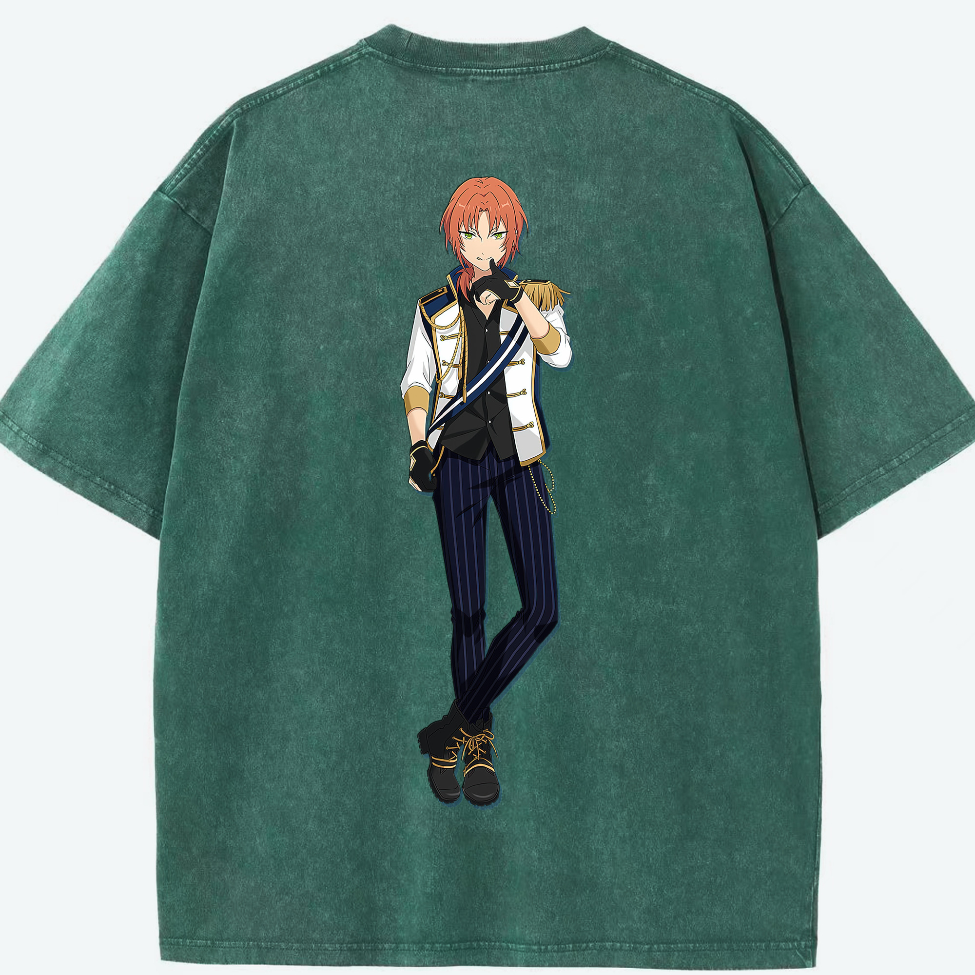 （画像用） あんさんぶるスターズ! Ensemble Stars 綿100% ヴィンテージ風 半袖Tシャツ（背面プリント）